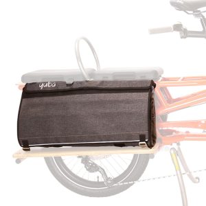 Sidoväskor Yuba tillbehör 2 Go cargo bags monterade på cykel