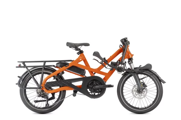 Tern HSD P10 Gen2 orange longtail elcykel hopfälld sida