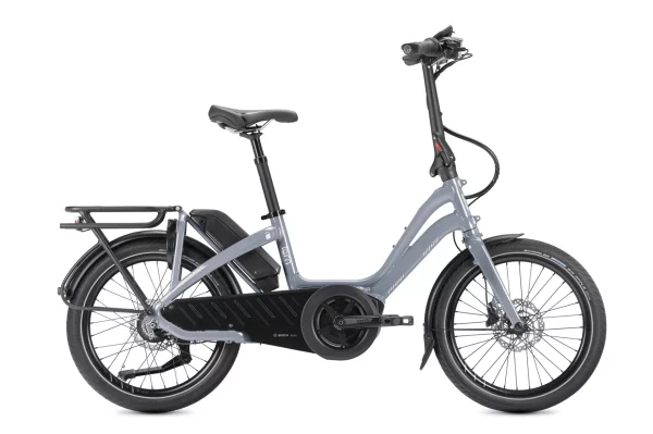 Tern NBD P8i silver blue kompakt elcykel sida